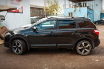 Nissan Qashqai 2007-2010 Window deflectors with chrome trim (4 pcs, Niken) photo 4