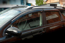 Nissan Qashqai 2007-2010 Window deflectors with chrome trim (4 pcs, Niken) photo 1