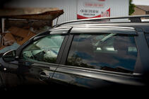 Nissan Qashqai 2010-2014 Window deflectors with chrome trim (4 pcs, Niken) photo 4