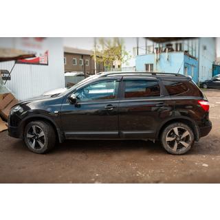 Window deflectors with chrome trim (4 pcs, Niken) Nissan Qashqai 2010-2014 photo 3