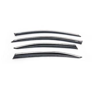 Window Deflectors with Chrome Trim LiftBack (4 pcs, Niken) photo 2