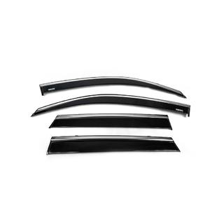 Window deflectors with chrome trim (4 pcs, Niken) Suzuki Vitara 2015- photo 1
