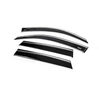 Window deflectors with chrome trim (4 pcs, Niken) Suzuki Vitara 2015- photo 2