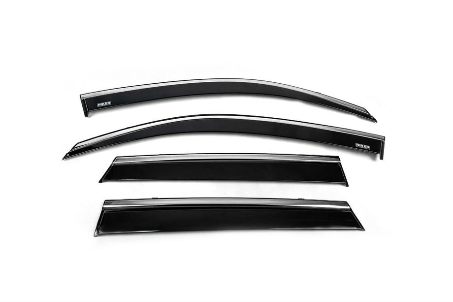 Suzuki Vitara 2015- Window deflectors with chrome trim (4 pcs, Niken) Image