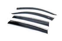 Volkswagen Tiguan 2016-2023 Window Deflectors with Chrome Trim (4 pcs, Niken) photo 2