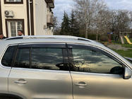 Volkswagen Tiguan 2007-2016 Window Deflectors with Chrome Trim (4 pcs, Niken) photo 3