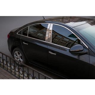Stainless Steel Pillar Covers (6 pcs) Chevrolet Cruze 2009–2015 photo 1