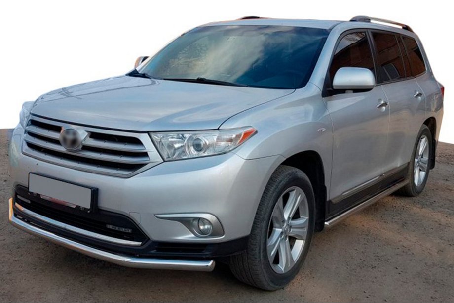 Toyota Highlander 2008-2013 Front Bull Bar ST008 (2010-2013, Stainless Steel) Image