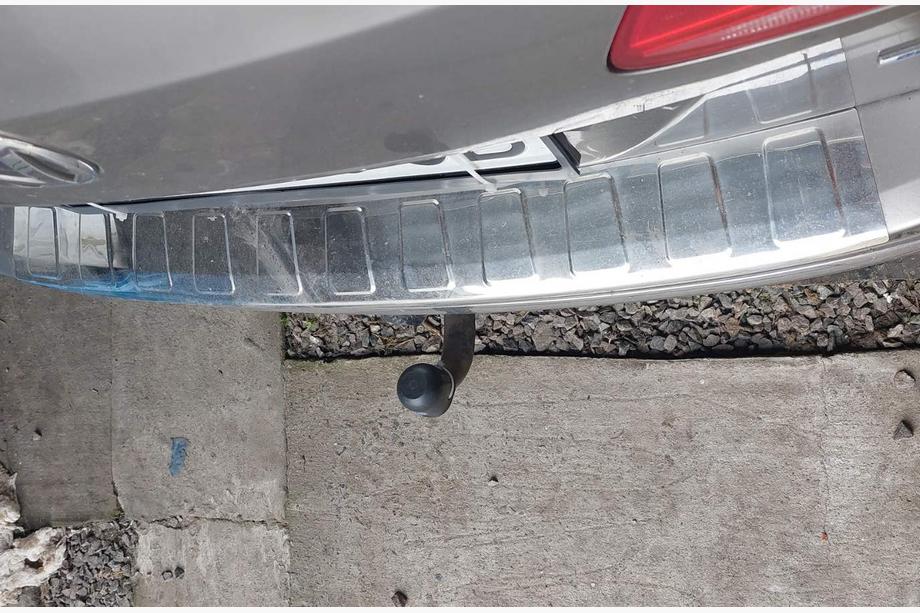 Volkswagen Passat B7 2012-2015 Rear bumper protector Carmos (SW, stainless steel) Photo 8