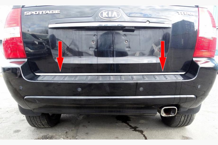 Kia Sportage 2004-2010 Trunk trim stainless steel Image