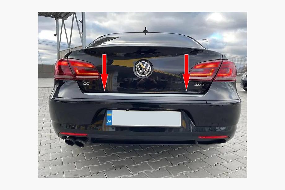 Volkswagen Passat CC 2008-2017 Trunk trim stainless steel Photo 1