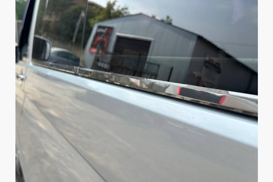 Volkswagen T5 Caravelle 2004-2010 Window lower trim (6 pcs, stainless steel) Short Wheelbase Photo 6