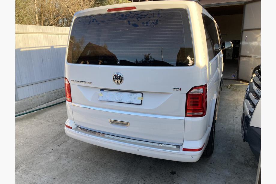 Volkswagen T6 2015-2024 Rear Bumper Protector Carmos V1 Gloss (1 Door, Stainless Steel) Image