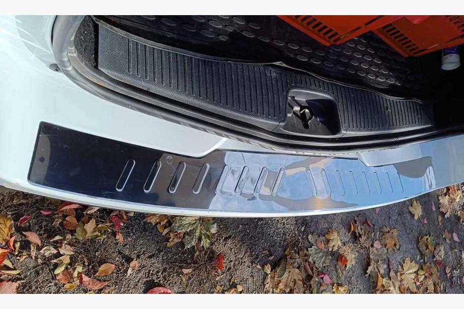 Dacia Logan MCV 2013-2020 Rear Bumper Protector Carmos Stainless Steel Image