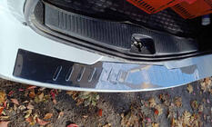 Renault Logan MCV 2013-2022 Rear Bumper Protector Carmos Stainless Steel photo 1