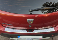 Dacia Sandero 2007-2013 Rear Bumper Protector Carmos V1 Stainless Steel photo 1