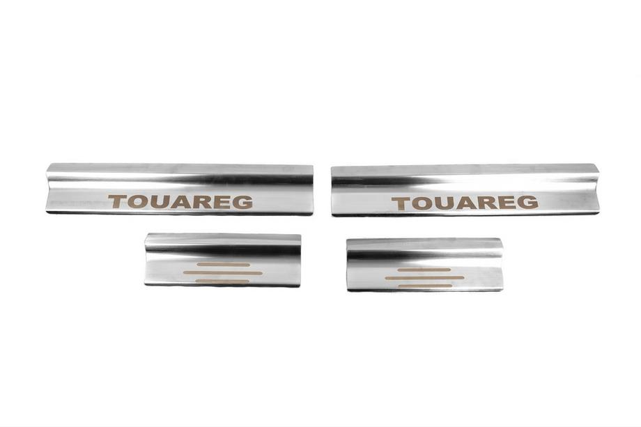 Volkswagen Touareg 2002–2010 Carmos Stainless Steel Door Sill Protectors (4 pcs) Photo 2