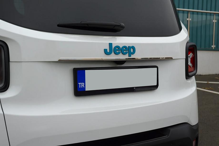 Jeep Renegade 2014- Chrome trim above license plate (stainless steel) Image