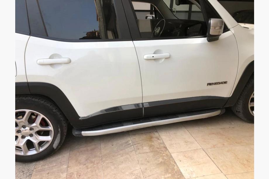 Jeep Renegade 2014- Black Chrome Door Mouldings (4 pcs, Stainless Steel) Image