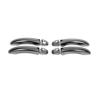 Door Handle Covers Black Chrome (4 pcs, Stainless Steel) Volkswagen Amarok 2010-2022 photo 1