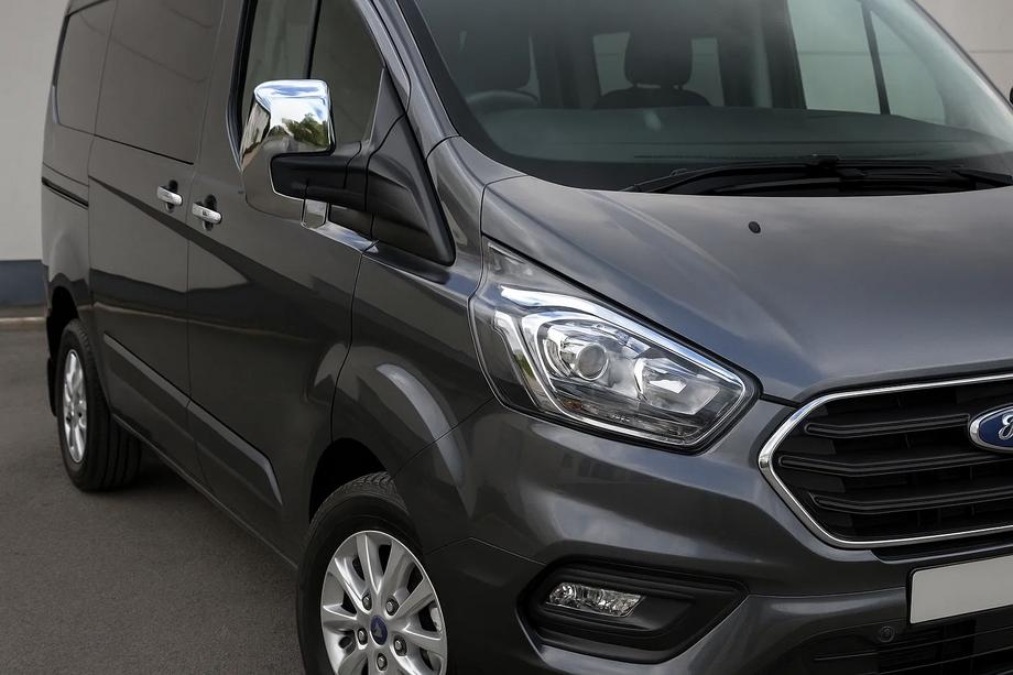 Ford Custom 2013-2022 Mirror Covers Gray Matte (2 pcs, Plastic) Image