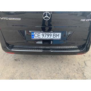 Rear Bumper Protector OmsaLine Black Chrome (Stainless Steel) photo 4