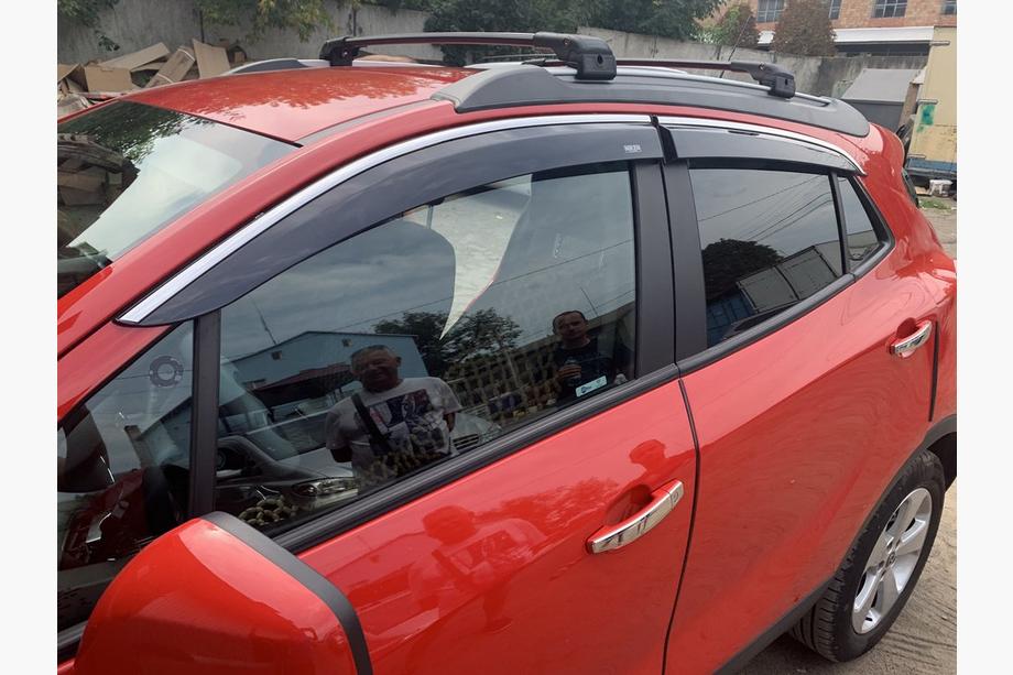 Opel Mokka 2012-2021 Window deflectors with chrome trim (4 pcs, Niken) Photo 3