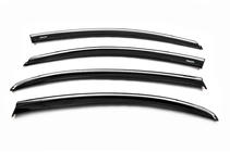 Fiat Tipo 2016- Window deflectors with chrome trim (4 pcs, Niken) photo 1