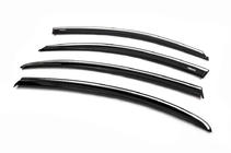 Fiat Tipo 2016- Window deflectors with chrome trim (4 pcs, Niken) photo 2