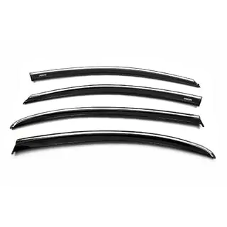 Window deflectors with chrome trim (4 pcs, Niken) photo 1
