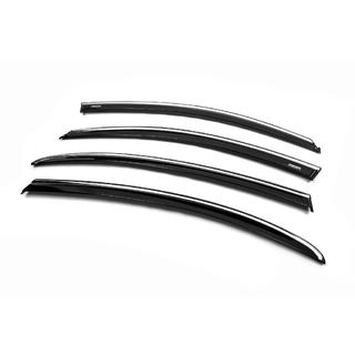 Window deflectors with chrome trim (4 pcs, Niken) Fiat Tipo 2016- photo 2