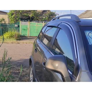 Window deflectors with chrome trim (4 pcs, Niken) Opel Antara 2006-2017 photo 1