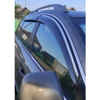 Window deflectors with chrome trim (4 pcs, Niken) Opel Antara 2006-2017 photo 2