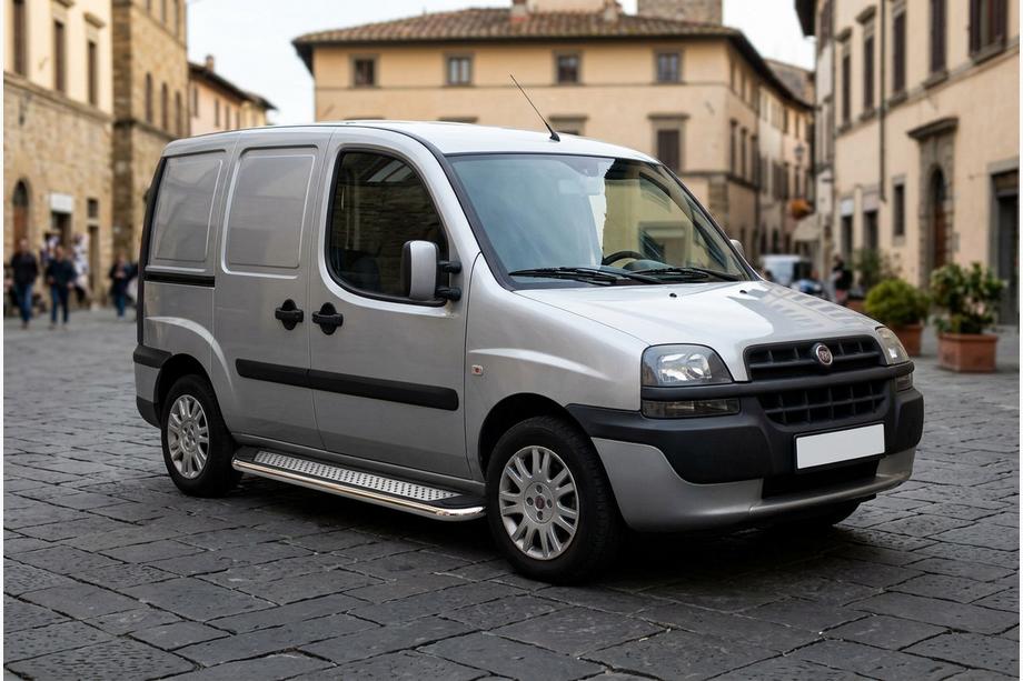 Fiat Doblo I 2001-2005 Side Steps Maydos V2 (2 pcs, Aluminum & Stainless Steel) Image