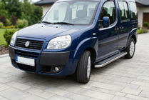 Fiat Doblo I 2005-2010 Side Steps Maydos V2 (2 pcs, Aluminum & Stainless Steel) photo 1