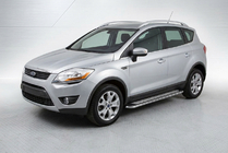 Ford Kuga 2008-2013 Side Steps Maydos V2 (2 pcs, Aluminum & Stainless Steel) photo 1