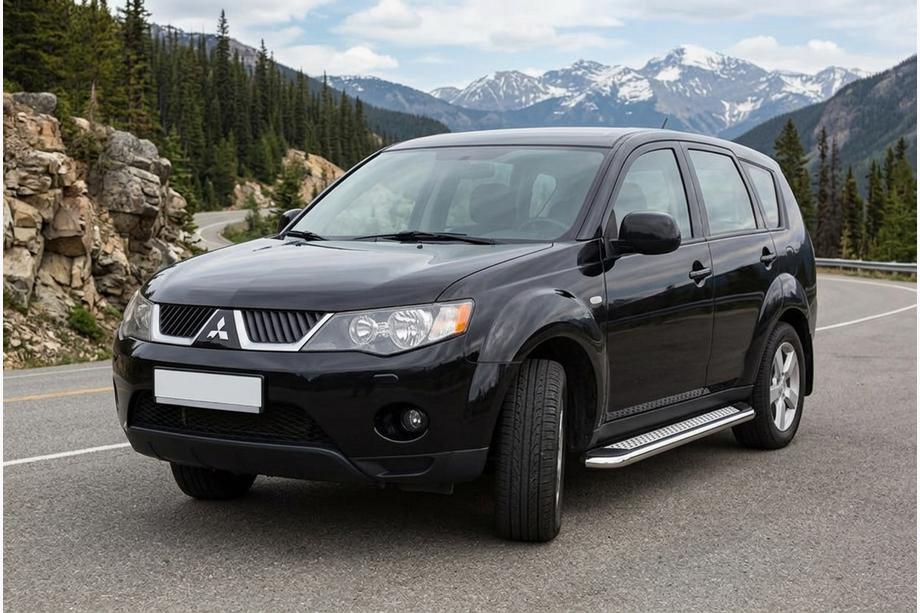 Mitsubishi Outlander 2006-2012 Side Steps Maydos V2 (2 pcs, Aluminum & Stainless Steel) Image