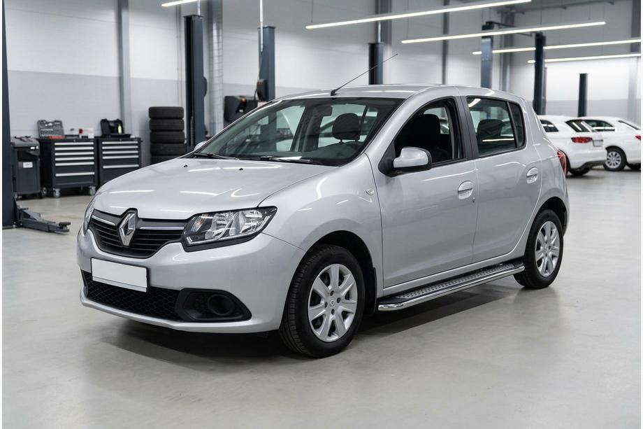 Renault Sandero 2013-2022 Side Steps Maydos V2 (2 pcs, Aluminum & Stainless Steel) Image