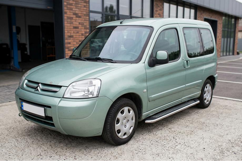 Citroen Berlingo 1996-2008 Side Steps Maydos V2 (2 pcs, Aluminum & Stainless Steel) Image