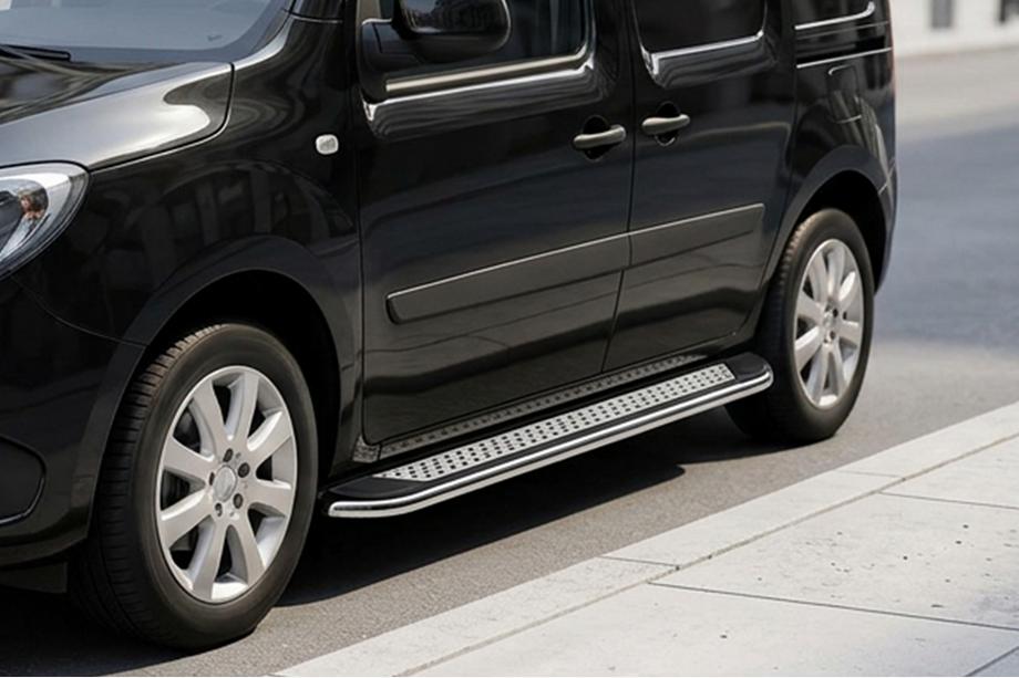 Renault Kangoo 2008–2020 Side Steps Maydos V2 (2 pcs, Aluminum & Stainless Steel) Image