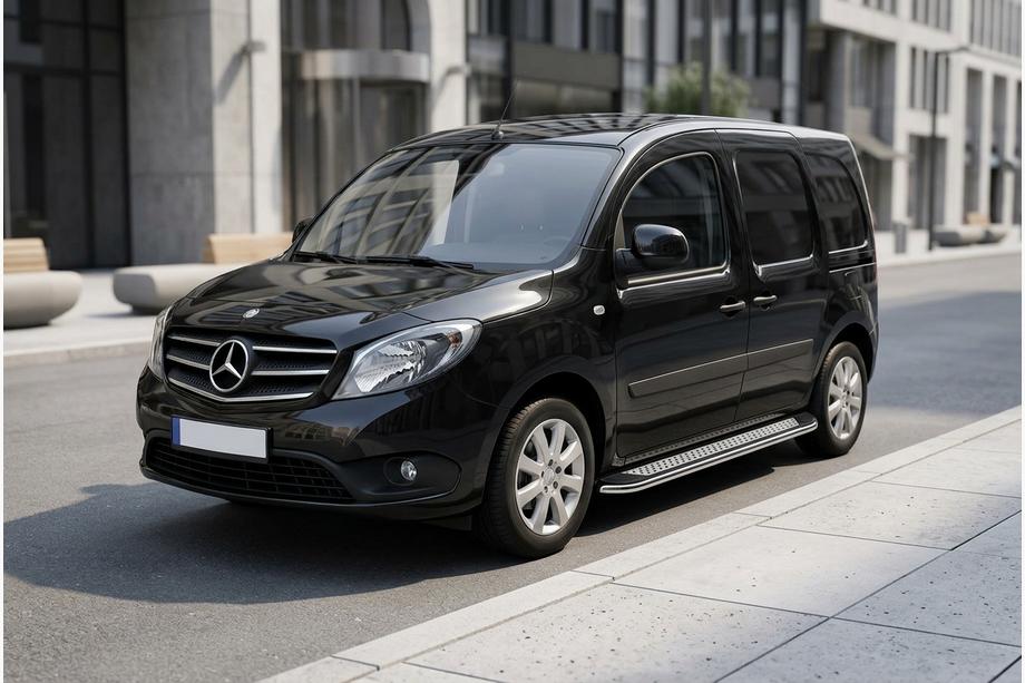Mercedes Citan 2013-2021 Side Steps Maydos V2 (2 pcs, Aluminum & Stainless Steel) Long Wheelbase Image