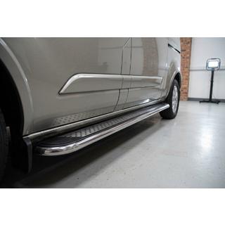 Side Steps Maydos V2 (2 pcs, Aluminum & Stainless Steel) Ford Custom 2013-2022 photo 1