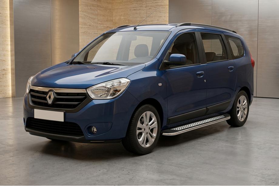 Renault Lodgy 2013-2022 Side Steps Maydos V2 (2 pcs, Aluminum & Stainless Steel) Image