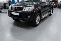Toyota Hilux 2006-2015 Side Steps Maydos V2 (2 pcs, Aluminum & Stainless Steel) photo 1