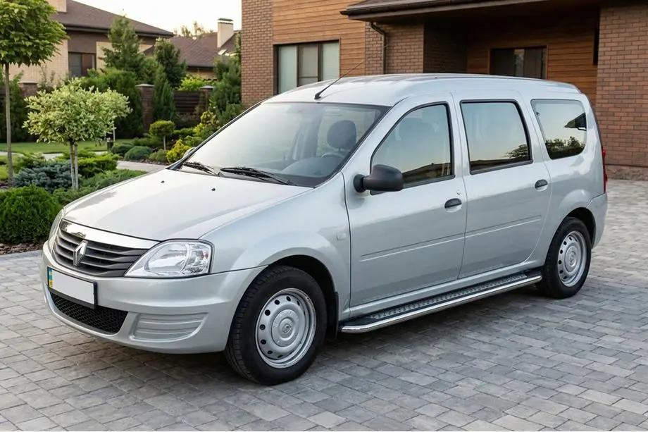 Dacia Logan MCV 2004-2014 Side Steps Maydos V2 (2 pcs, Aluminum & Stainless Steel) Photo 3