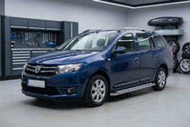 Renault Logan MCV 2013-2022 Side Steps Maydos V2 (2 pcs, Aluminum & Stainless Steel) photo 1