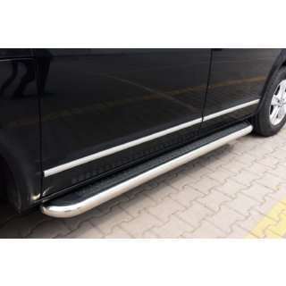 Side Steps Maydos V2 (2 pcs, Aluminum & Stainless Steel) Volkswagen T5 Transporter 2003-2010 photo 1