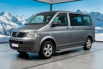 Volkswagen T5 Caravelle 2004-2010 Side Steps Maydos V2 (2 pcs, Aluminum & Stainless Steel) photo 1