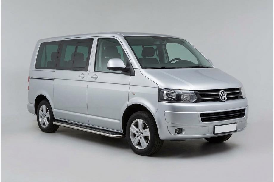Volkswagen T5 2010-2015 Side Steps Maydos V2 (2 pcs, Aluminum & Stainless Steel) Image