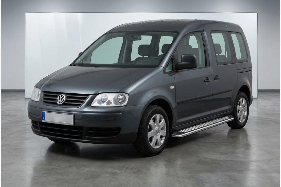 Volkswagen Caddy 2004-2010 Side Steps Maydos V2 (2 pcs, Aluminum & Stainless Steel) Image